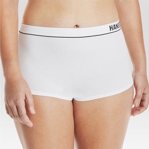 Hanes Originals Panty Hi-Shortie Rib sin costuras para mujer