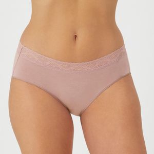 Hanes, Panty Cotton Stretch Lace Corte Hipster con encaje en elástico para Mujer, 3 Pack