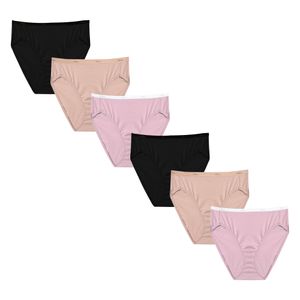 Hanes, Panty Cotton Corte Francés para Mujer, 6 Pack