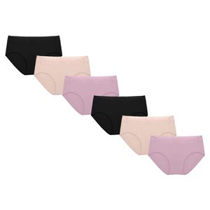 Hanes, Panty Cotton Stretch Lace Corte Hipster con encaje en elástico para Mujer, 6 Pack